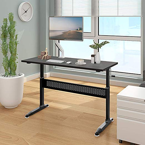 Image of DEVAISE Height Adjustable Standing Desk Frame with Crank Handle