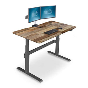 VARIDESK – Full Electric Desk – PRODESK 48 Electric Reclaimed Wood - 3-Button Memory Settings