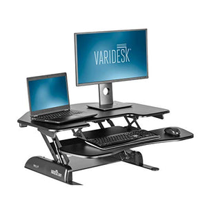 VARIDESK – Height Adjustable Standing Desk Cube Corner 36 for Dual Monitors