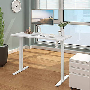 DEVAISE Height Adjustable Standing Desk Frame with Crank Handle